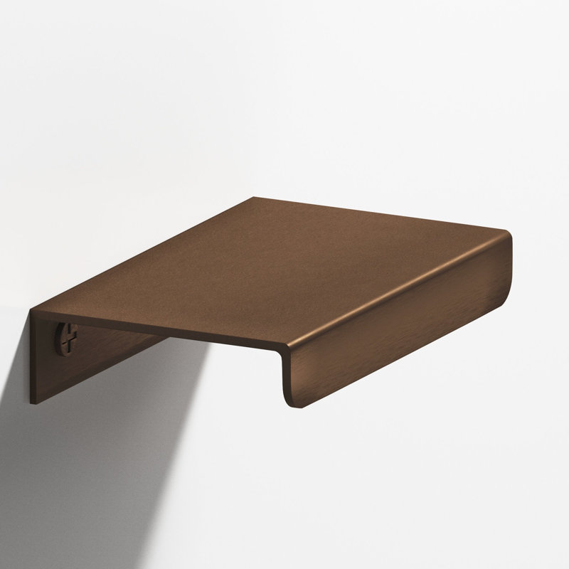 Poignée de bord avec rebord droit, Bronze huilé mat, 16"