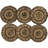 Kettle Grove Jute Round 6 Piece Coaster Set