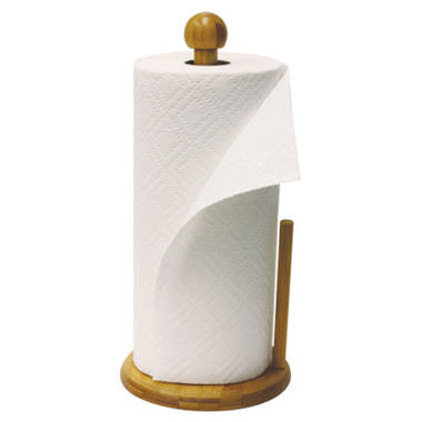 BAMBOO TOILET ROLL HOLDER WOODEN FREE STANDING AND TISSUE PAPER