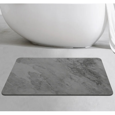 Tapis de salle de bain en marbre de marbre et terre de diatomées antidérapant à séchage rapide