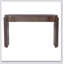 Élégante table d'entrée avec grain de bois naturel, conception cannelée et 2 tiroirs pour une décoration et un rangement modernes-421242497