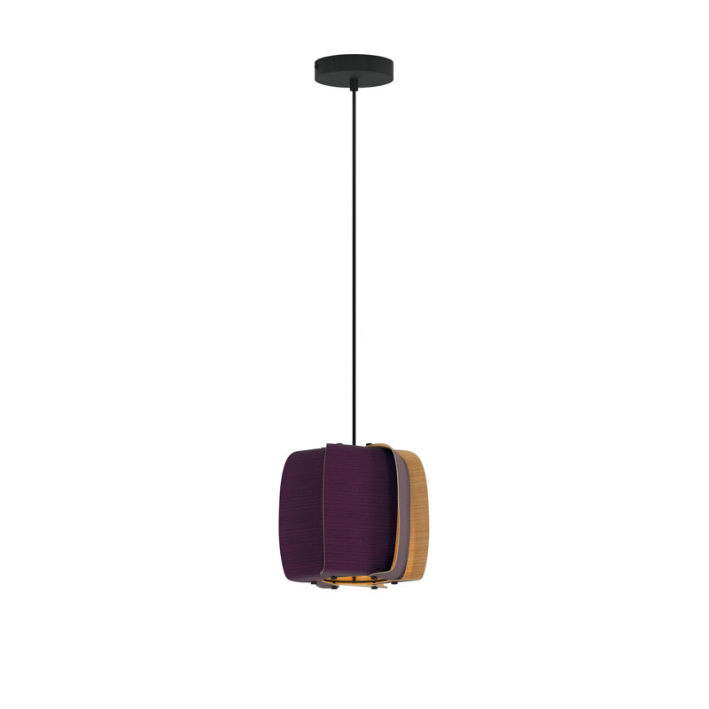Luminaire suspendu 10,25 po Alba, Violet / frêne