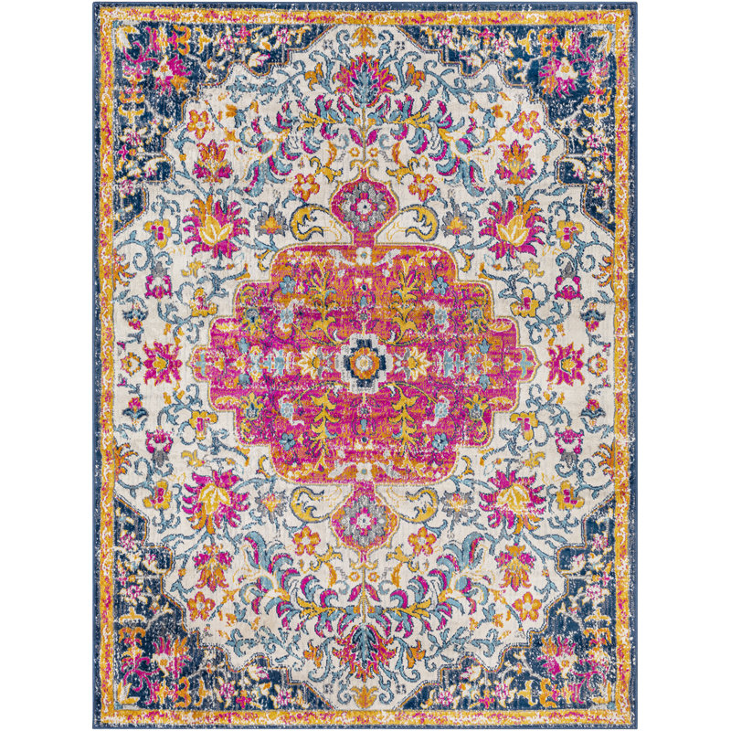 Oriental Vintage Orange/Blue, Rectangle 200 x 275cm