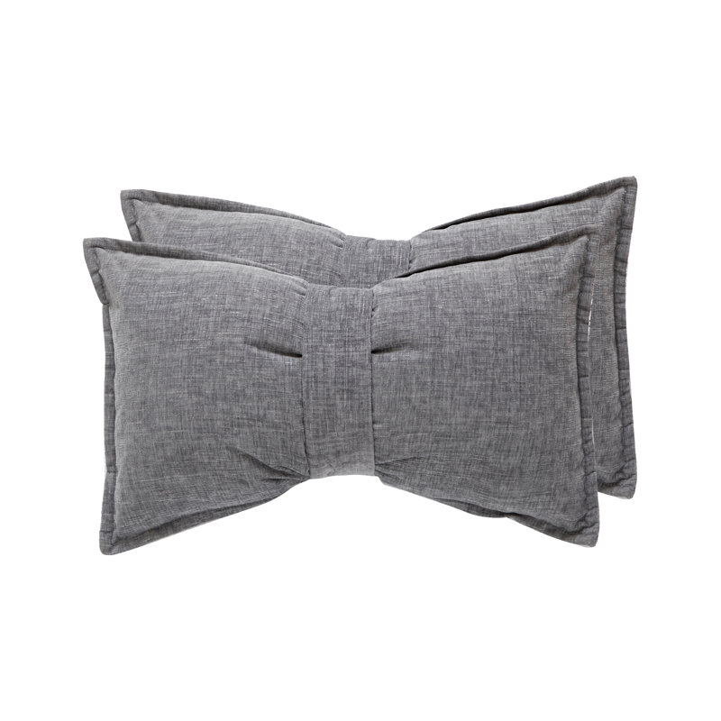 SEATTLE SOLID Reversible Throw Pillow, Polyester, Gray