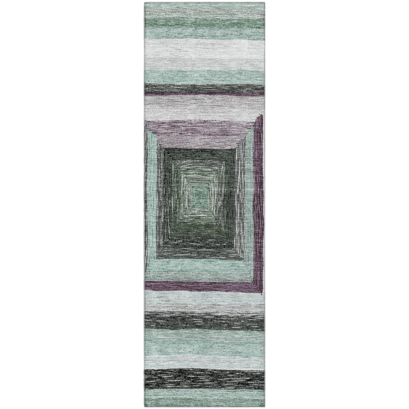 Premium Machine Washable Millbrook AMF1957 Geometric Rug, Runner 2'3" x 7'6"