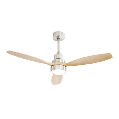 Low Profile 52 Inch Integrated LED Ceiling Fan With Light Kit And Remote Control For Living Room