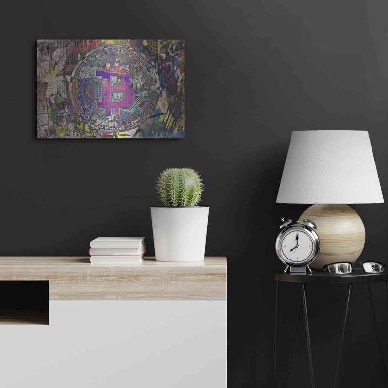 Luxe métal Art «Bitcoin Coin 1» par Irena Orlov, Me «Bitcoin Coin 1» par Irena Orlov
