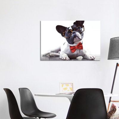 Charlie Bow Tie by Karen Burke - Wrapped Canvas Print