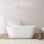 Baignoire de trempage autoportante de 63 pouces pour salle de bain