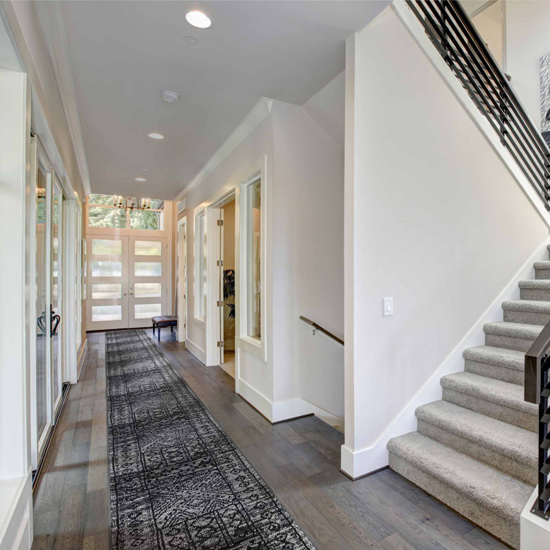 Bader Tufted Grey Indoor Rug, Runner 80 x 480cm