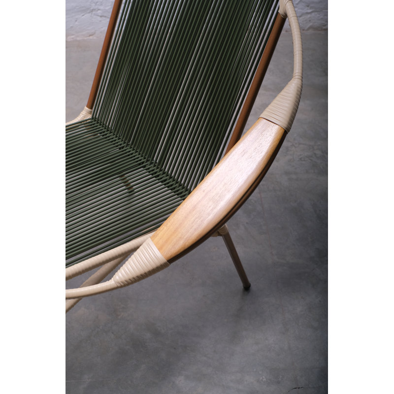 Chaise d'appoint empilable avec tissage corde Solido, Vert