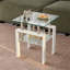 Table de bout en verre trempé blanc 2 pièces, petite table avec rangement à 2 couches, table d'appoint de salon-2144853660-2144853638