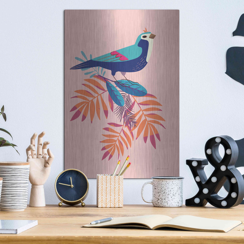 "Oiseaux exotiques III" par Omar Escalante, H 16 po x l 12 po