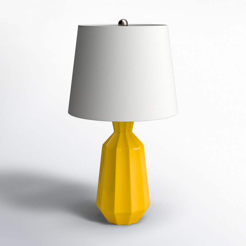 Jeanette Ceramic Table Lamp, Yellow