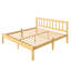 Cadre de lit très grand de 14 pouces, lit plateforme en bois massif avec tête et pied de lit incurvés, aucun sommier nécessaire pour la chambre à coucher, assemblage facile-265557077