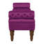 Banc de lit long en velours rembourré avec bouton capitonné pour la chambre à coucher et le salon, siège d'entrée élégant - violet