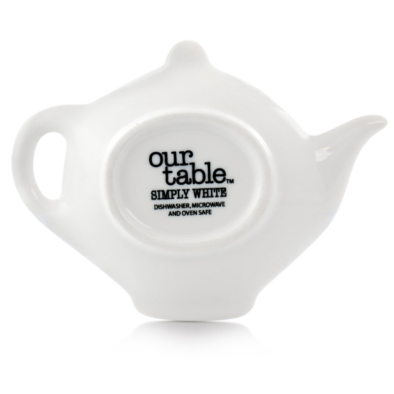 Ensemble de plateaux à thé en céramique 6 pièces Our Tea Simply White