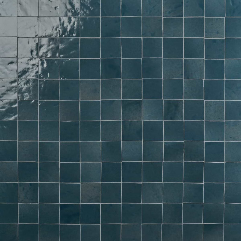 Carrelage mural brillant en céramique 3,93 po x 3,93 po Virello (3,22 pieds carrés / caisse), Coastal Blue