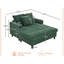 Chaise longue rembourrée 50 po-404283261