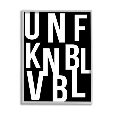 Unfknblvbl Funny Acronym Framed by House of Lulu
