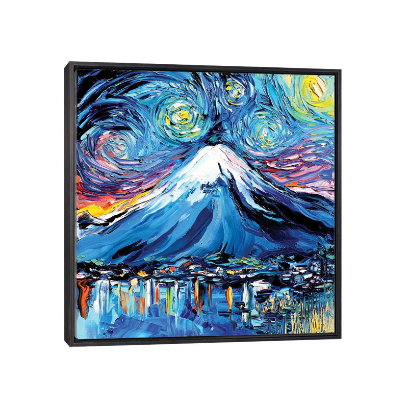 Reproduction d’art « Van Gogh never saw Fuji » par aja Trèves, Pas de tapis, H 26 po x l 26 po x P 1,5 po