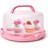 Portable Cake Carrier with Handle, Round Cupcake Holder with Lid-1838593653