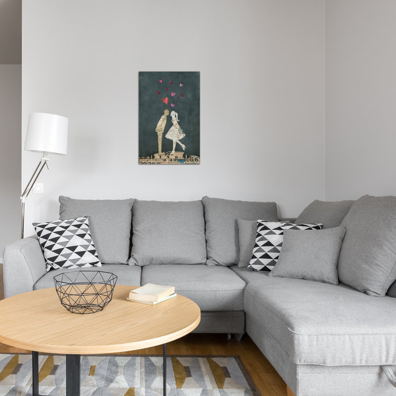 « jolie couple i », impression sur toile tendue, H 26 po x l 18 po x P 1,5 po
