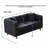 Modern Chesterfield Loveseat Sofa with Button Tufting