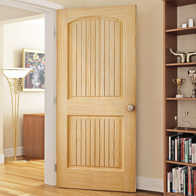 Porte coloniale lambrissée non finie standard en bois massif