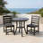 All - Weather 3 Piece Outdoor Bistro Dining : Round Patio Table And 2 Armless Chairs, For Garden Lawn Use, Gray, Seats Frame Person Group