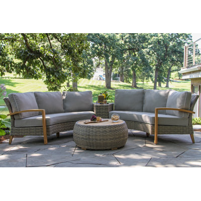 3 Piece Sectional Seating Group with Cushions