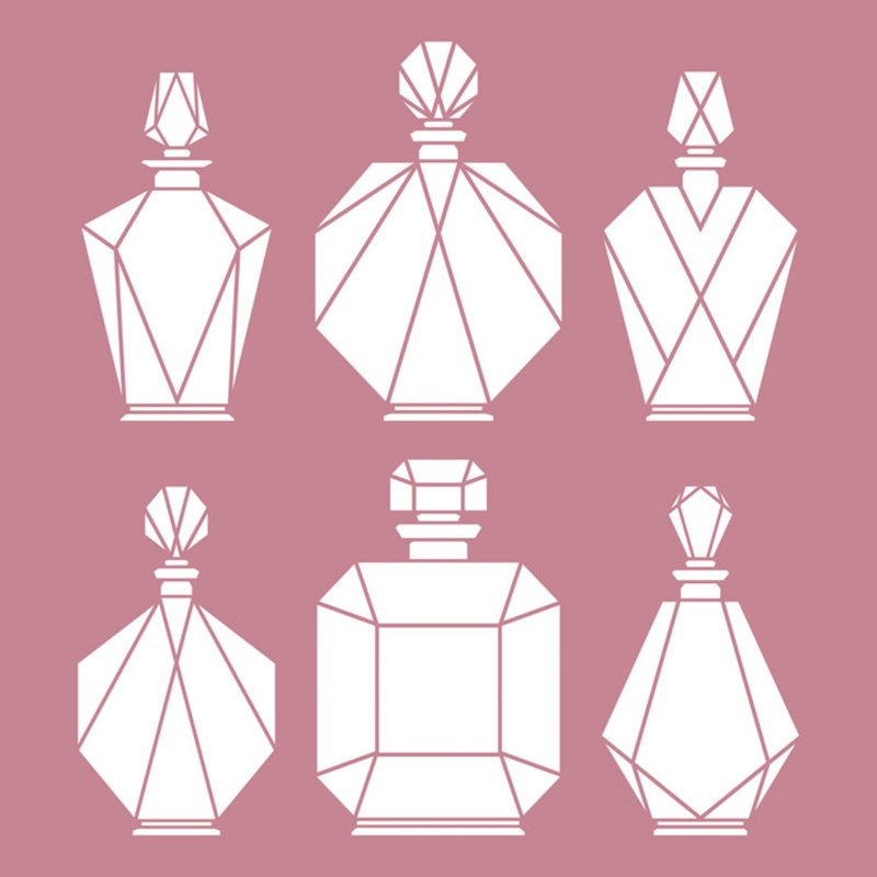 Collection De Parfum Print by Blinco, Olivia, Gold Single Picture Framed