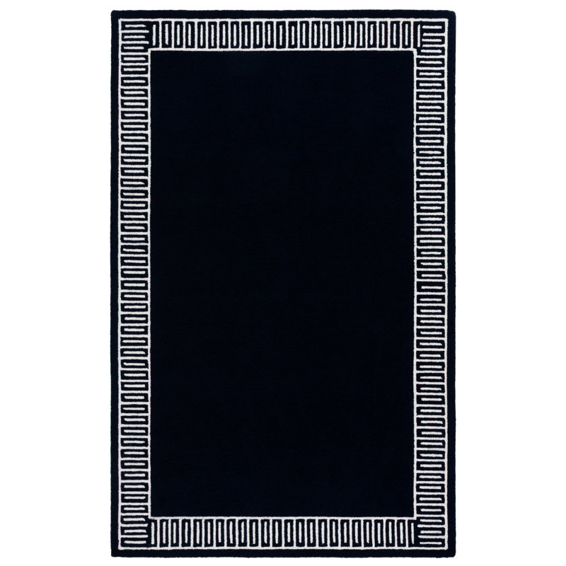 Metro 465 Hand Tufted 80% Wool; 20% Cotton Geometric Rug, Rectangle 8' x 10'