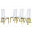 Modern Faux Leather Upholstered Dining Chair with Curved Metal Legs & Cut-out Back (Set of 4)-1465480557-1465480563-1462453797