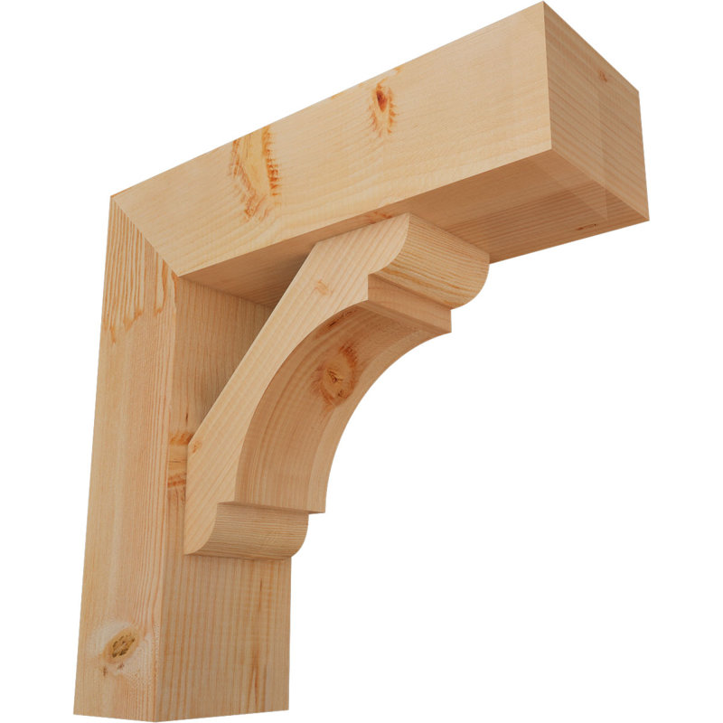 Support de bloc olympique avec entretoise décalée, 24 x 24, Sapin Douglas de l 7 1/2 (lisse)