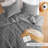 Kyla Gray Double Diamond Quilted Fluffy 3-Piece King/Cal King Comforter Set-101517316-101517320