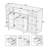 Cabinet With Storage For Living And Dining Room Entrance, Large Size, 2 Doors And 7 Drawers, Black-626963921
