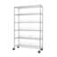48" W x 18" D x 72" H 6 Tier Wire Shelving with Backstands and Wheels-124300944