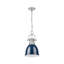 Duncan 1-Light Pendant with Chain in Matte Black with Matte Navy-107150051-107150049-107150057