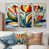 Toile naturelle avec cadre flottant