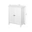 Armoire de rangement pour salle de bain avec tablette réglable à double porte, blanc