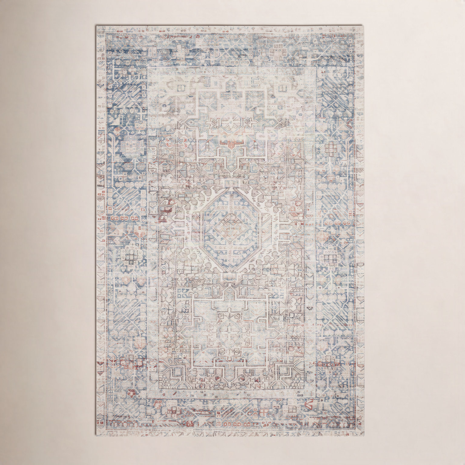 Chris Loves Julia x Loloi Jules Natural Ocean Rug, Rectangle 2'3" x 3'9"