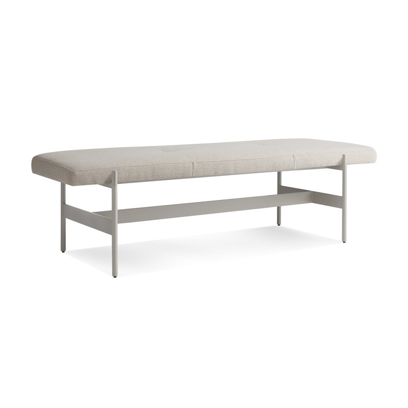 Daybench Upholstered Dining Bench, Maharam Mantle in Future / Putty, 17" H x 55" W x 19" D