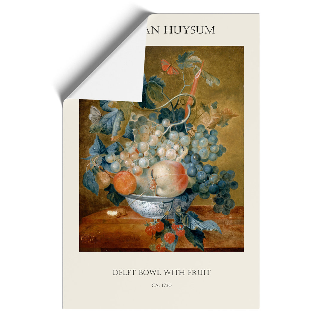 Still Life with Flowers and Fruit Print by Jan van Huysum - Frameless Print