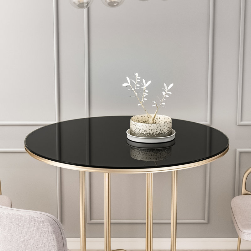 36 Inch Round Tempered Glass Table Top, 1/4 Inch Thick, Polished Edge