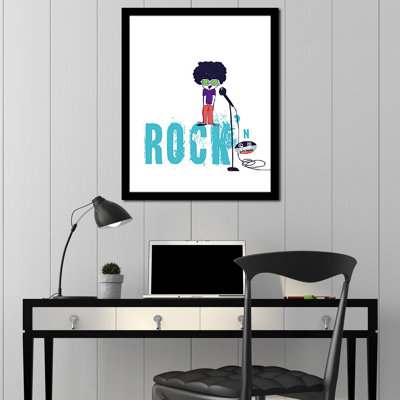 'Rock and Roll' Framed Graphic Art Print