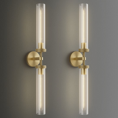 Twining 2 - Light Wallchiere Armed Sconce Gold Wall Sconces Mount Wall Lights(Including Bulbs)