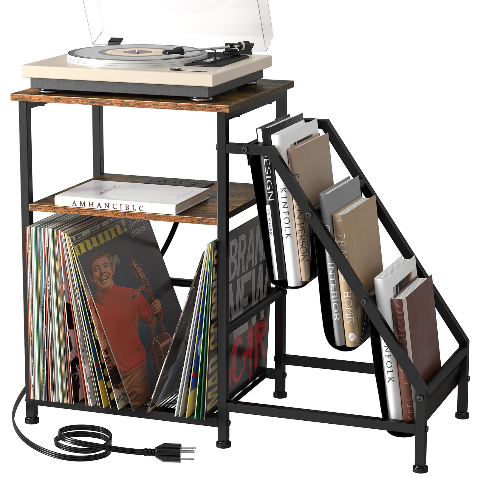 17 Stories 3 Tier Record Player Stand Audio Rack | Wayfair