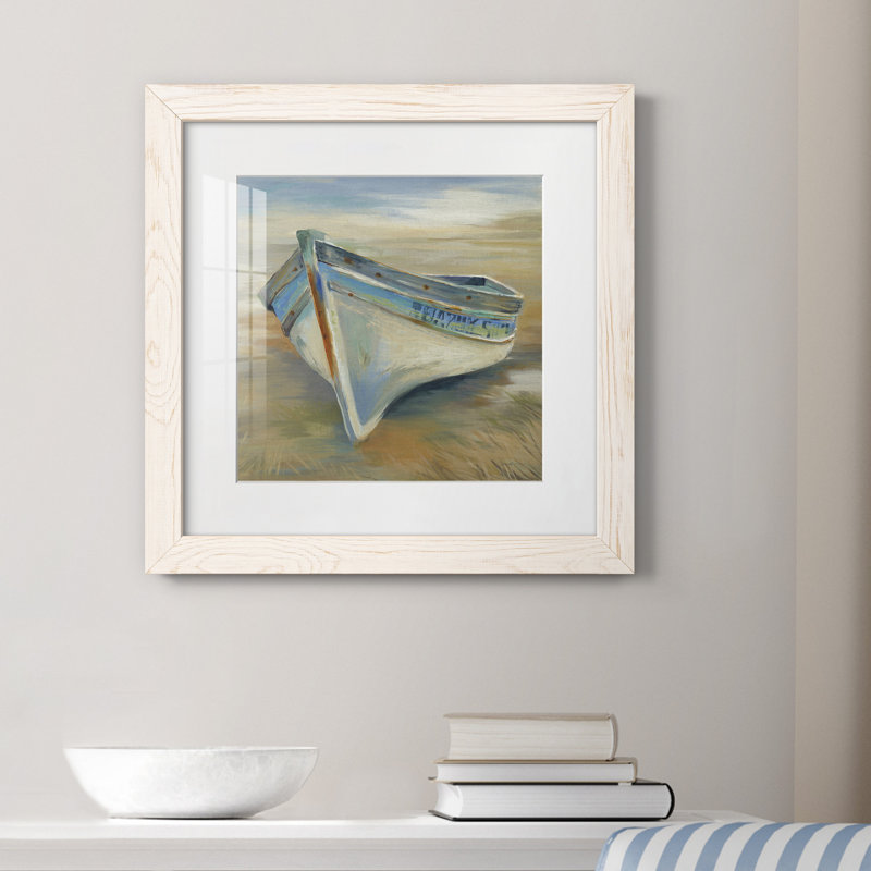 Marée basse - Cadre photo, reproduction d'art sur papier, H 20 po x l 20 po x P 1,5 po, Cadre blanc
