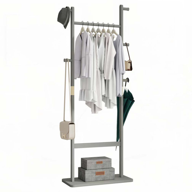 Portemanteau en bois massif, Gris